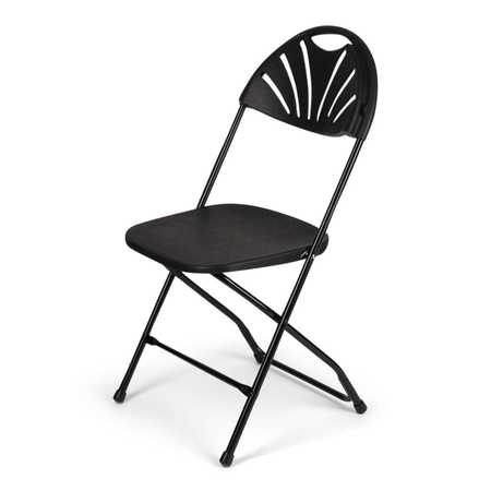 ATLAS COMMERCIAL PRODUCTS TitanPRO™ Fanback Plastic Folding Chair, Black FPFC2BK